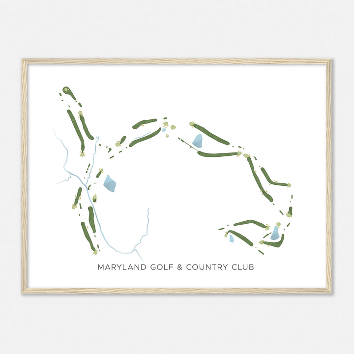 Print of Maryland Golf & Country Club Modern Map