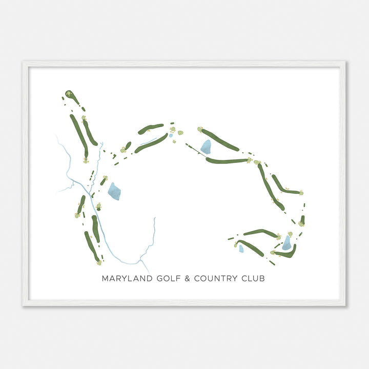 Print of Maryland Golf & Country Club Modern Map