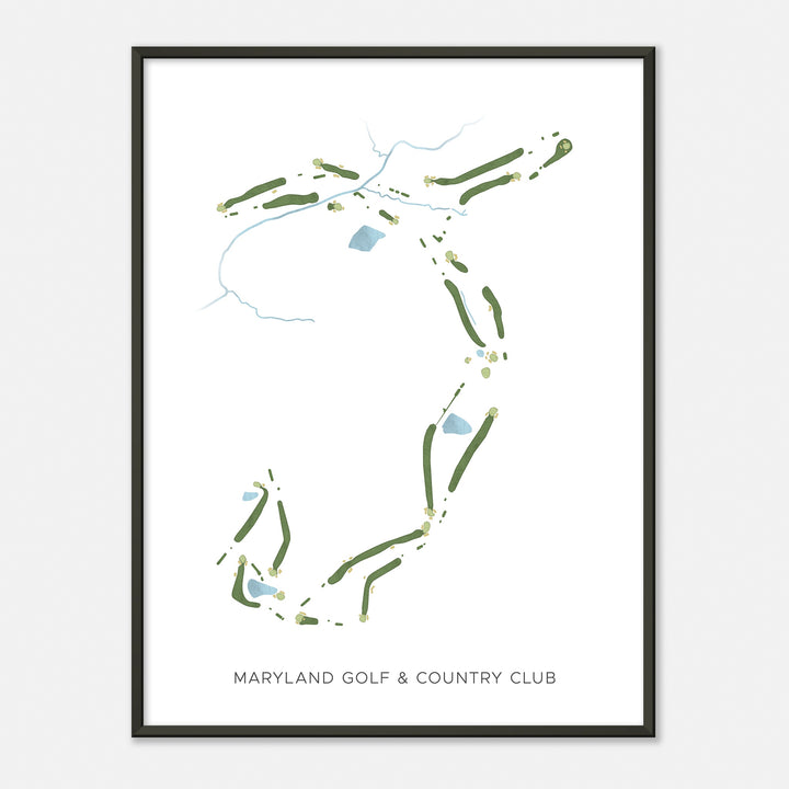 Print of Maryland Golf & Country Club Modern Map