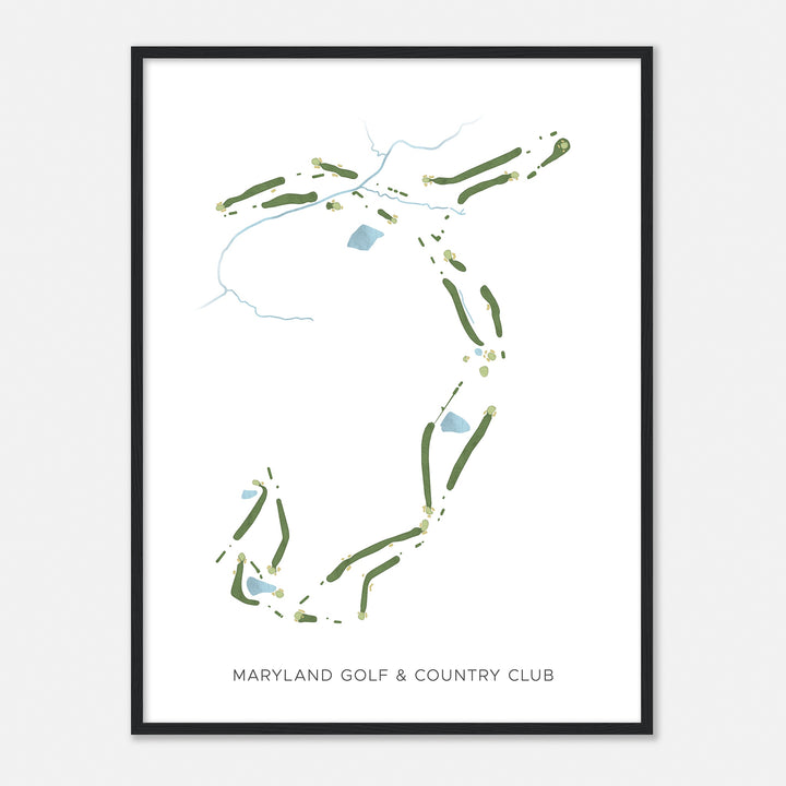 Print of Maryland Golf & Country Club Modern Map