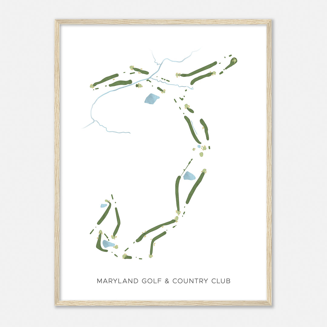 Print of Maryland Golf & Country Club Modern Map