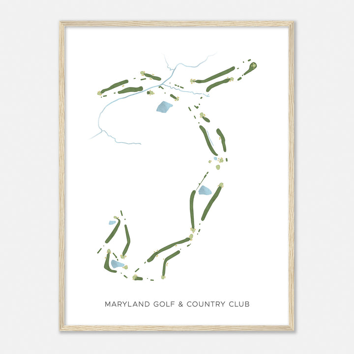 Print of Maryland Golf & Country Club Modern Map