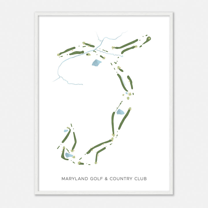Print of Maryland Golf & Country Club Modern Map