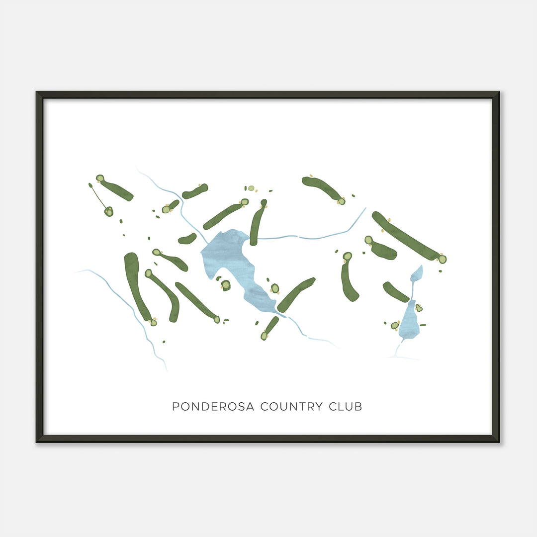 Print of Ponderosa Country Club Modern Map