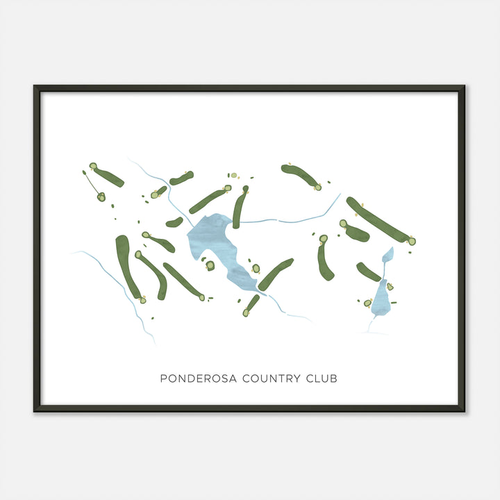 Print of Ponderosa Country Club Modern Map