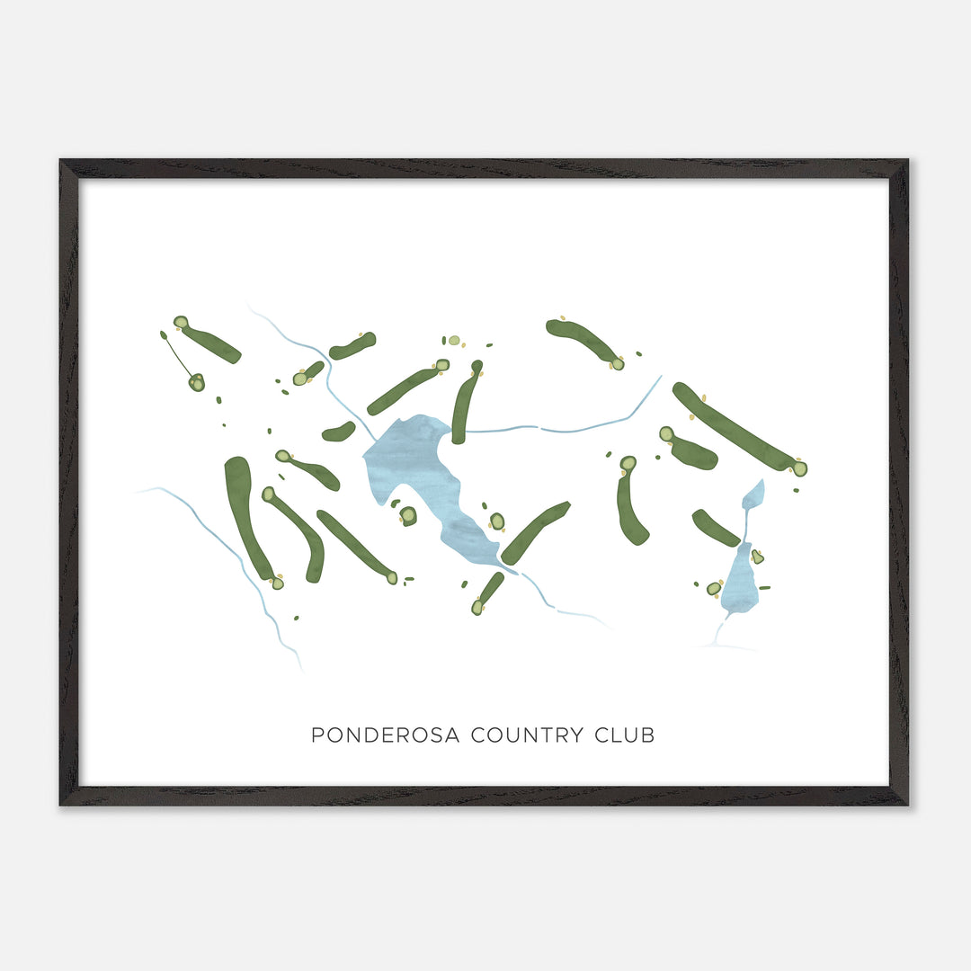 Print of Ponderosa Country Club Modern Map