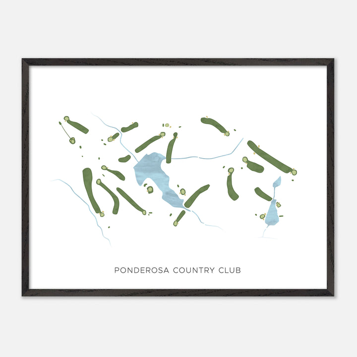 Print of Ponderosa Country Club Modern Map