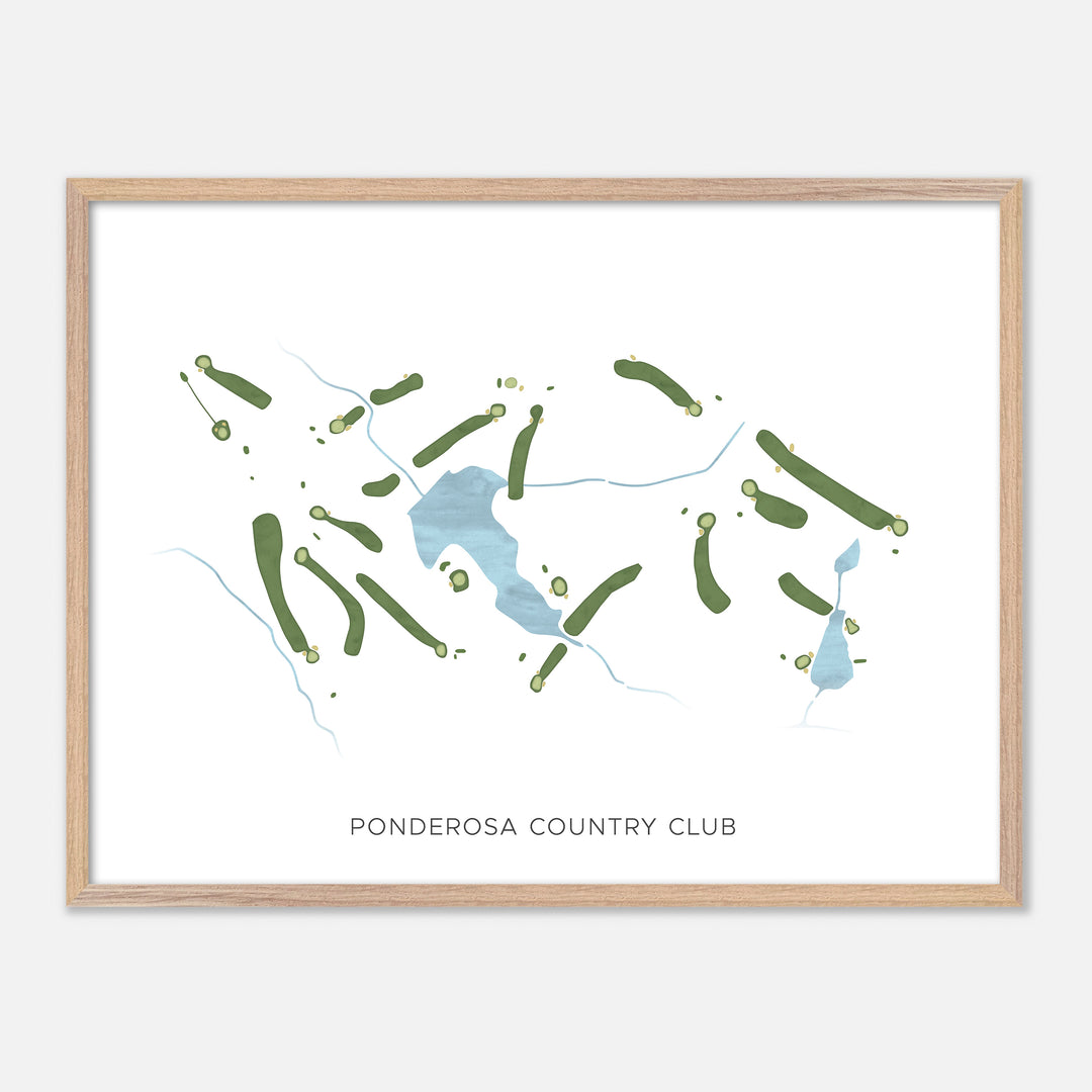 Print of Ponderosa Country Club Modern Map