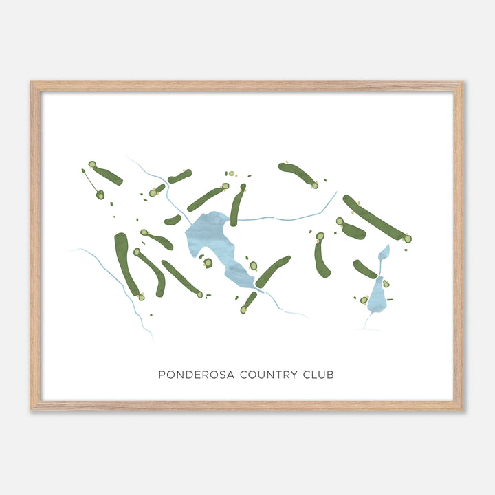 Print of Ponderosa Country Club Modern Map