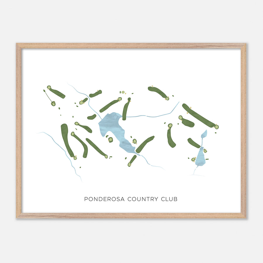 Print of Ponderosa Country Club Modern Map