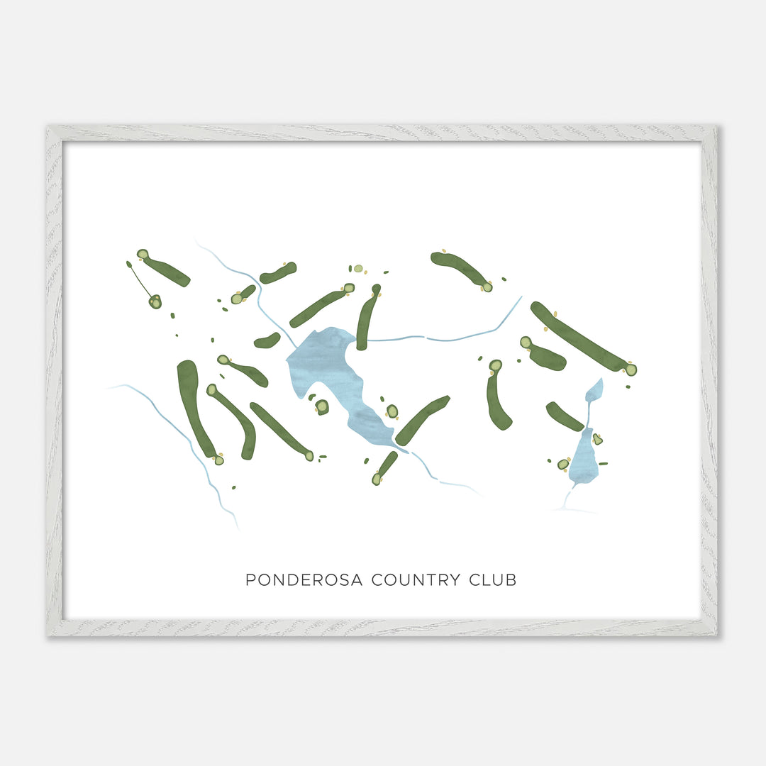 Print of Ponderosa Country Club Modern Map