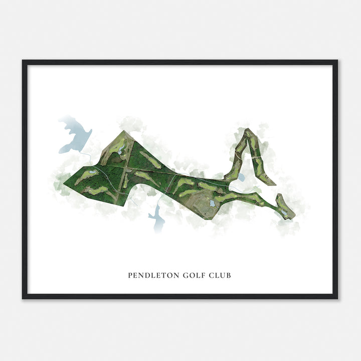 Print of Pendleton Golf Club Classic Map