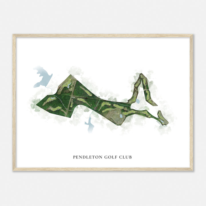 Print of Pendleton Golf Club Classic Map