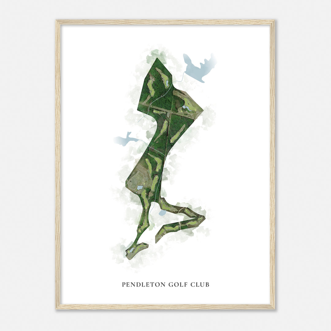 Print of Pendleton Golf Club Classic Map