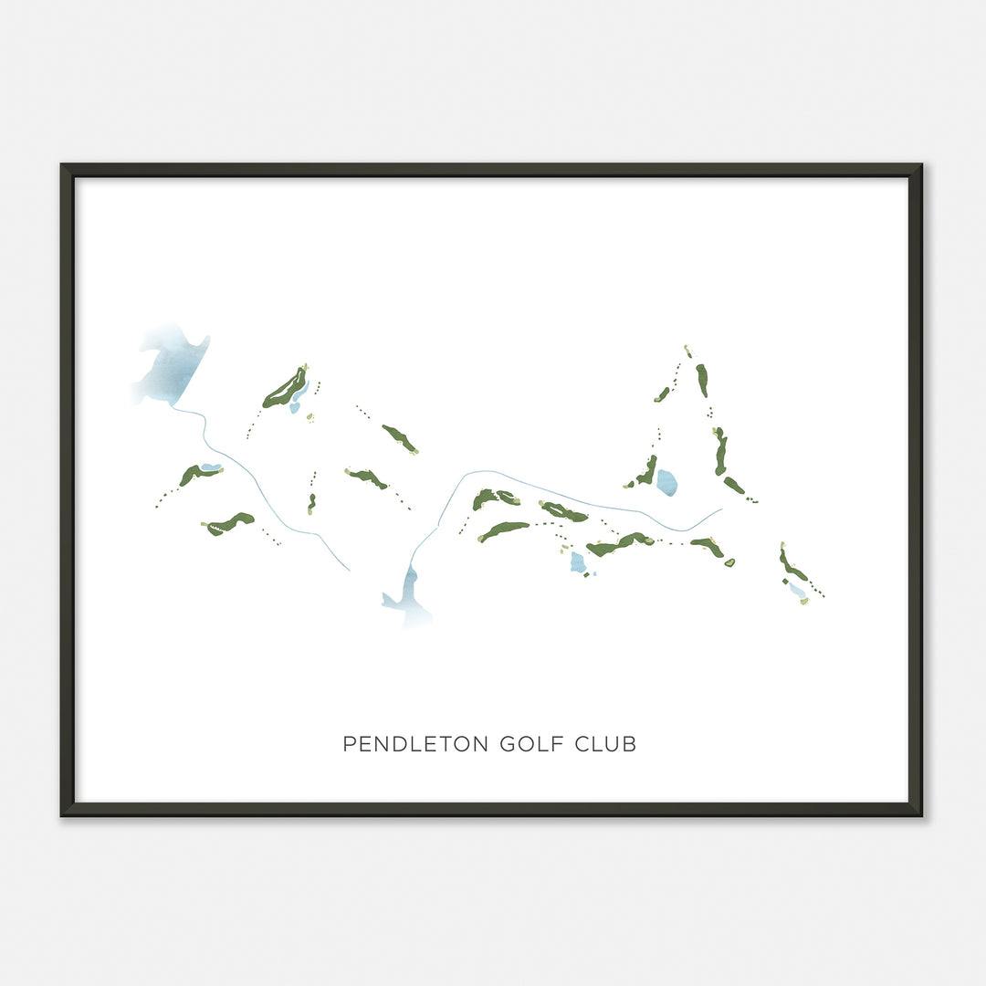 Print of Pendleton Golf Club Modern Map