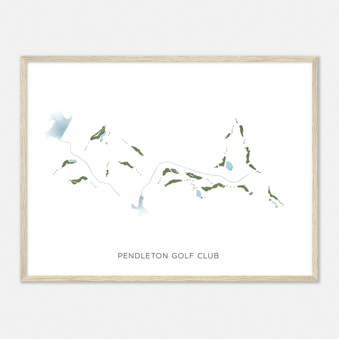 Print of Pendleton Golf Club Modern Map