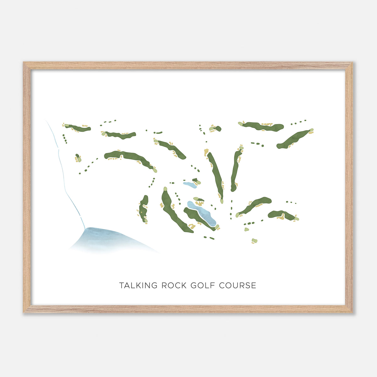 Print of Talking Rock Golf Course Modern Map