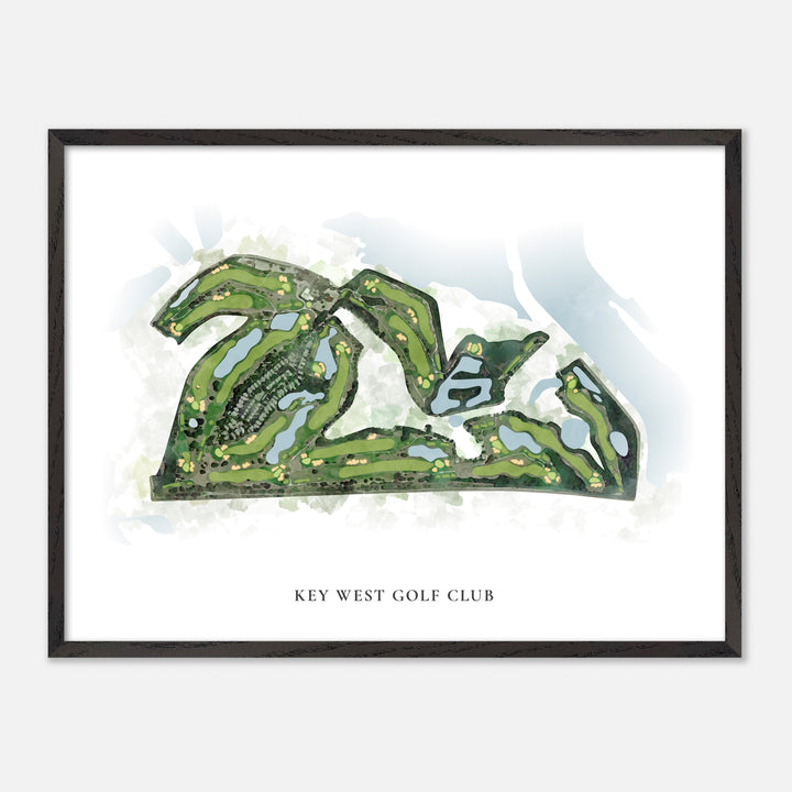 Print of Key West Golf Club Classic Map