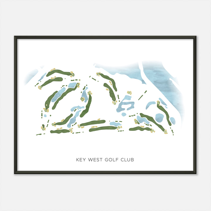 Print of Key West Golf Club Modern Map