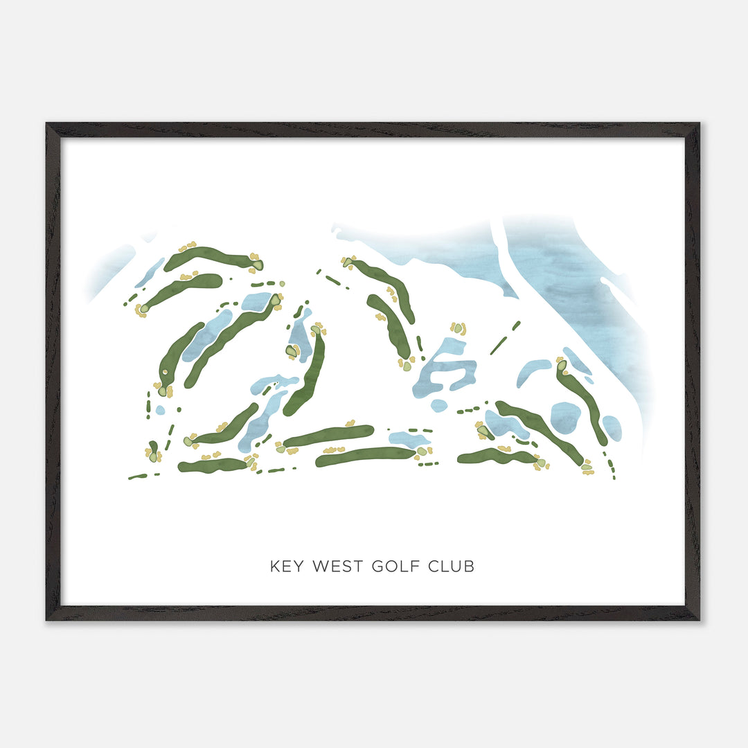 Print of Key West Golf Club Modern Map