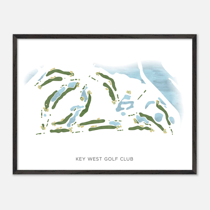 Print of Key West Golf Club Modern Map