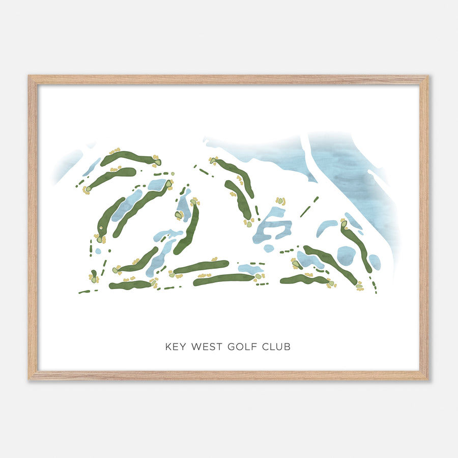Print of Key West Golf Club Modern Map