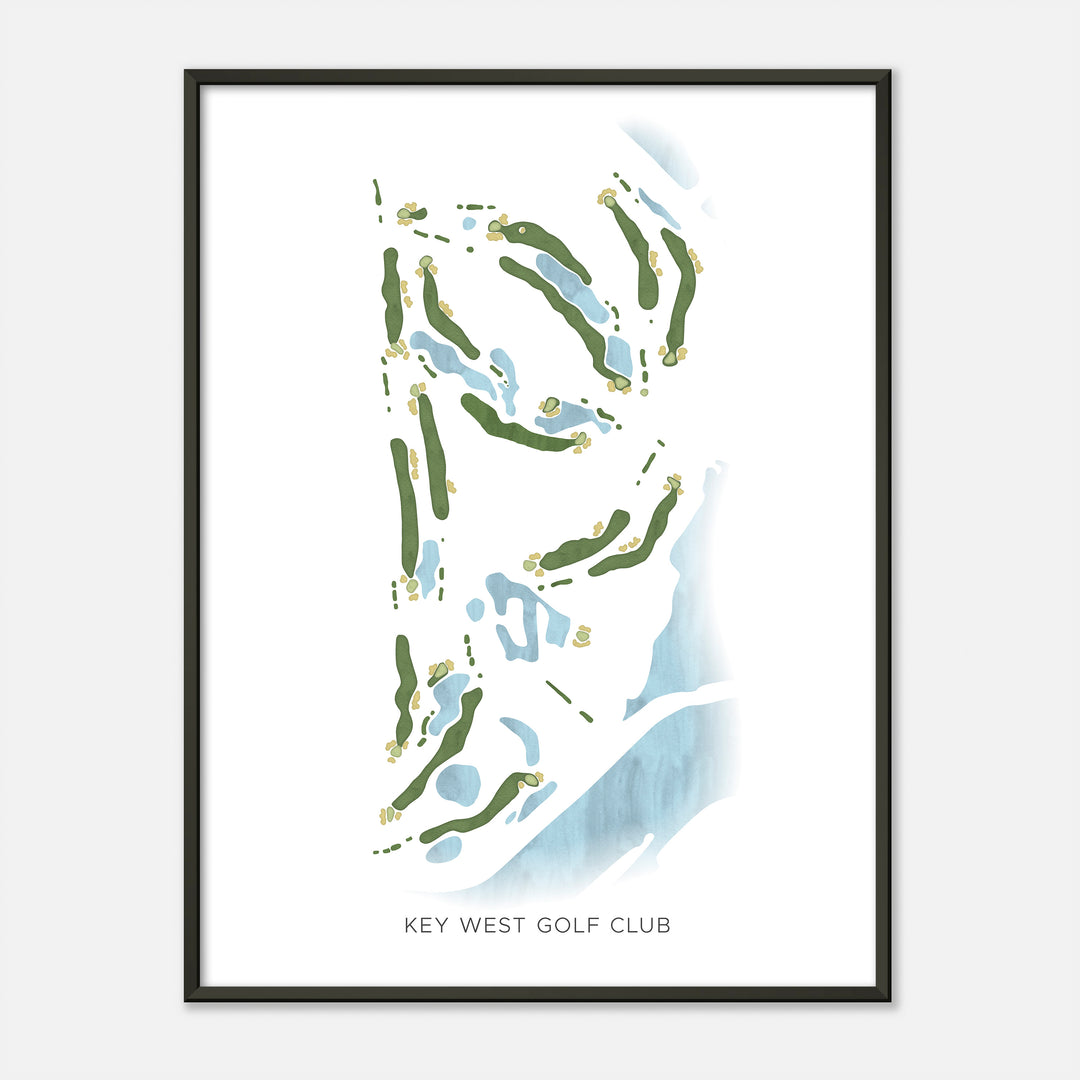 Print of Key West Golf Club Modern Map