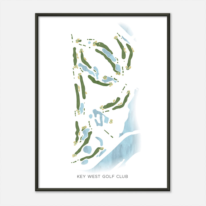 Print of Key West Golf Club Modern Map