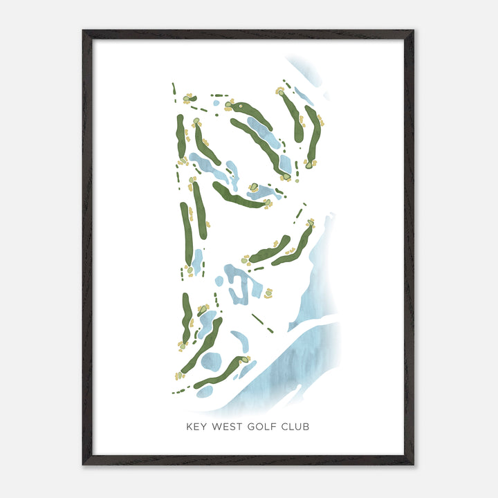Print of Key West Golf Club Modern Map