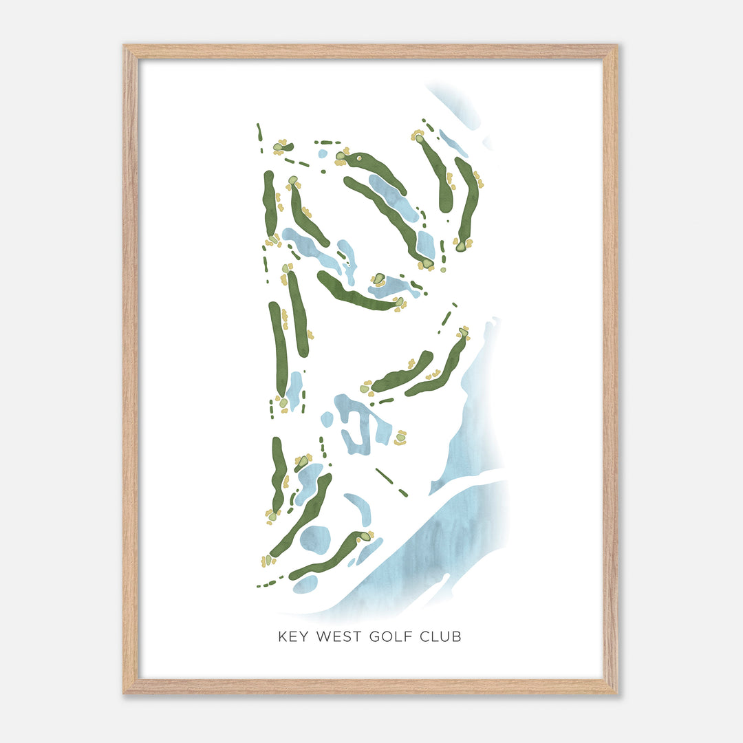 Print of Key West Golf Club Modern Map