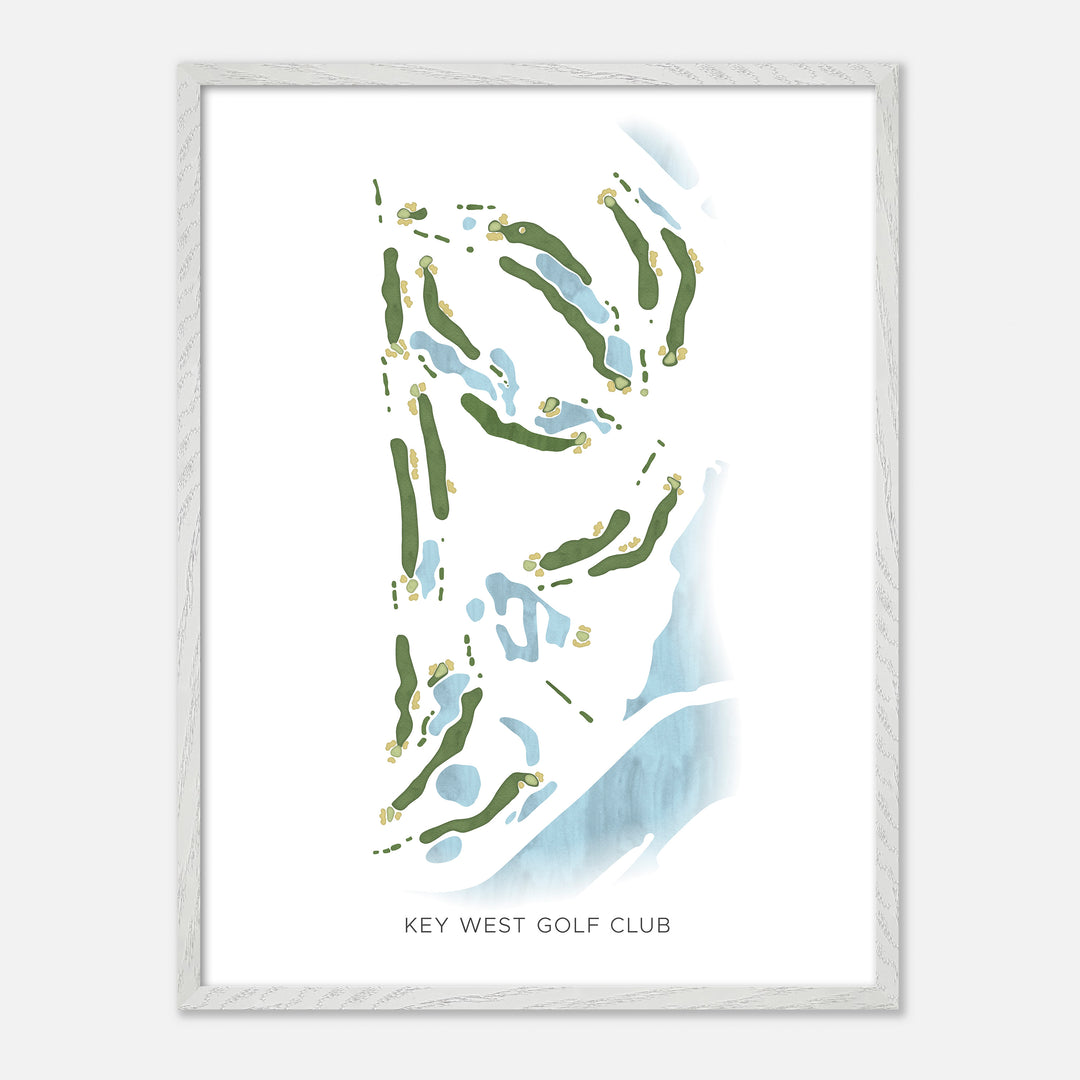 Print of Key West Golf Club Modern Map
