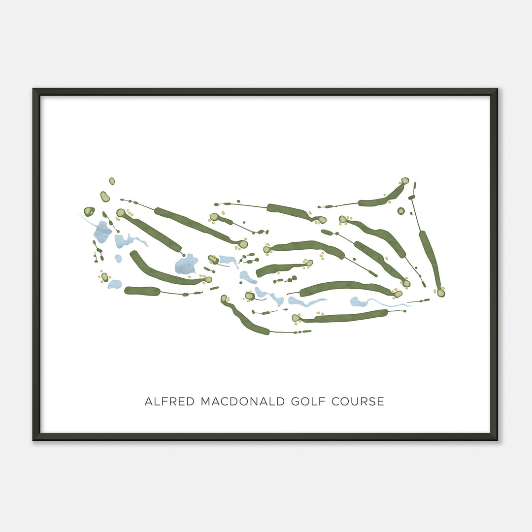 Print of Alfred Macdonald Golf Course Modern Map