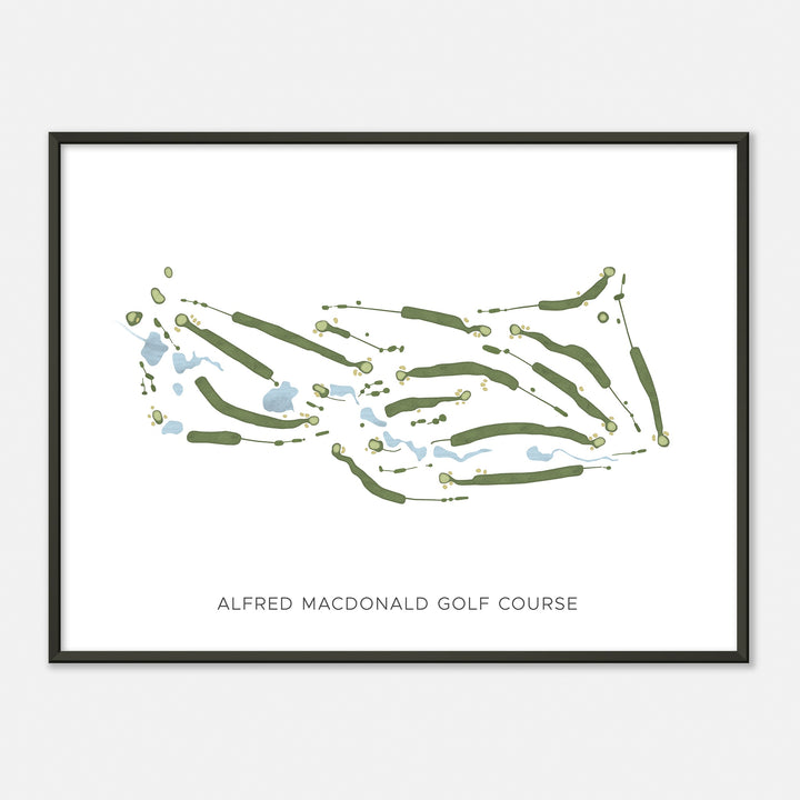 Print of Alfred Macdonald Golf Course Modern Map