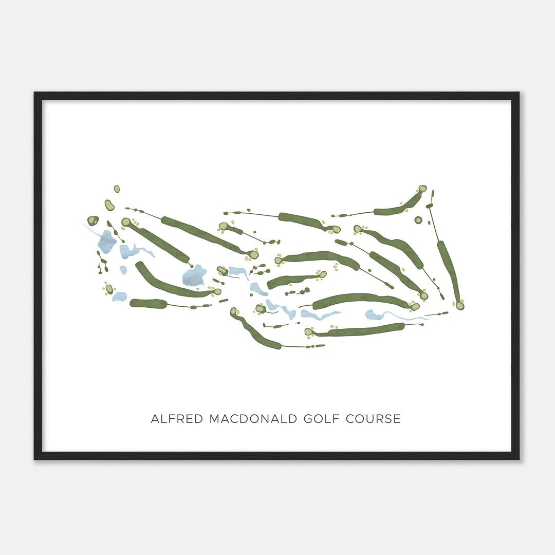 Print of Alfred Macdonald Golf Course Modern Map