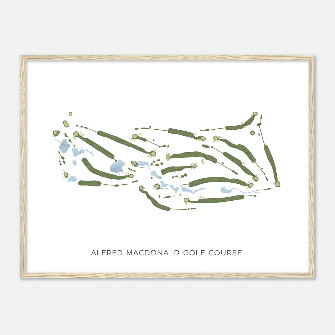 Print of Alfred Macdonald Golf Course Modern Map