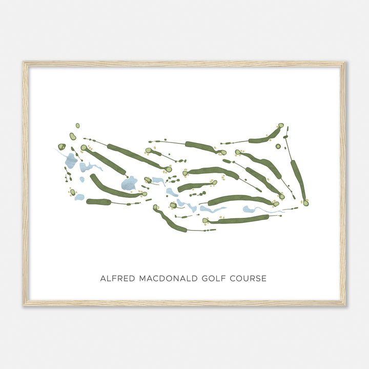 Print of Alfred Macdonald Golf Course Modern Map