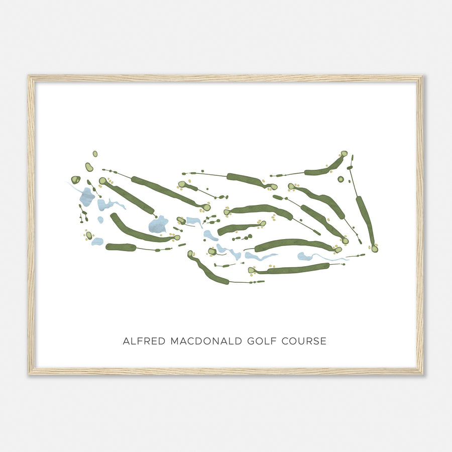 Print of Alfred Macdonald Golf Course Modern Map