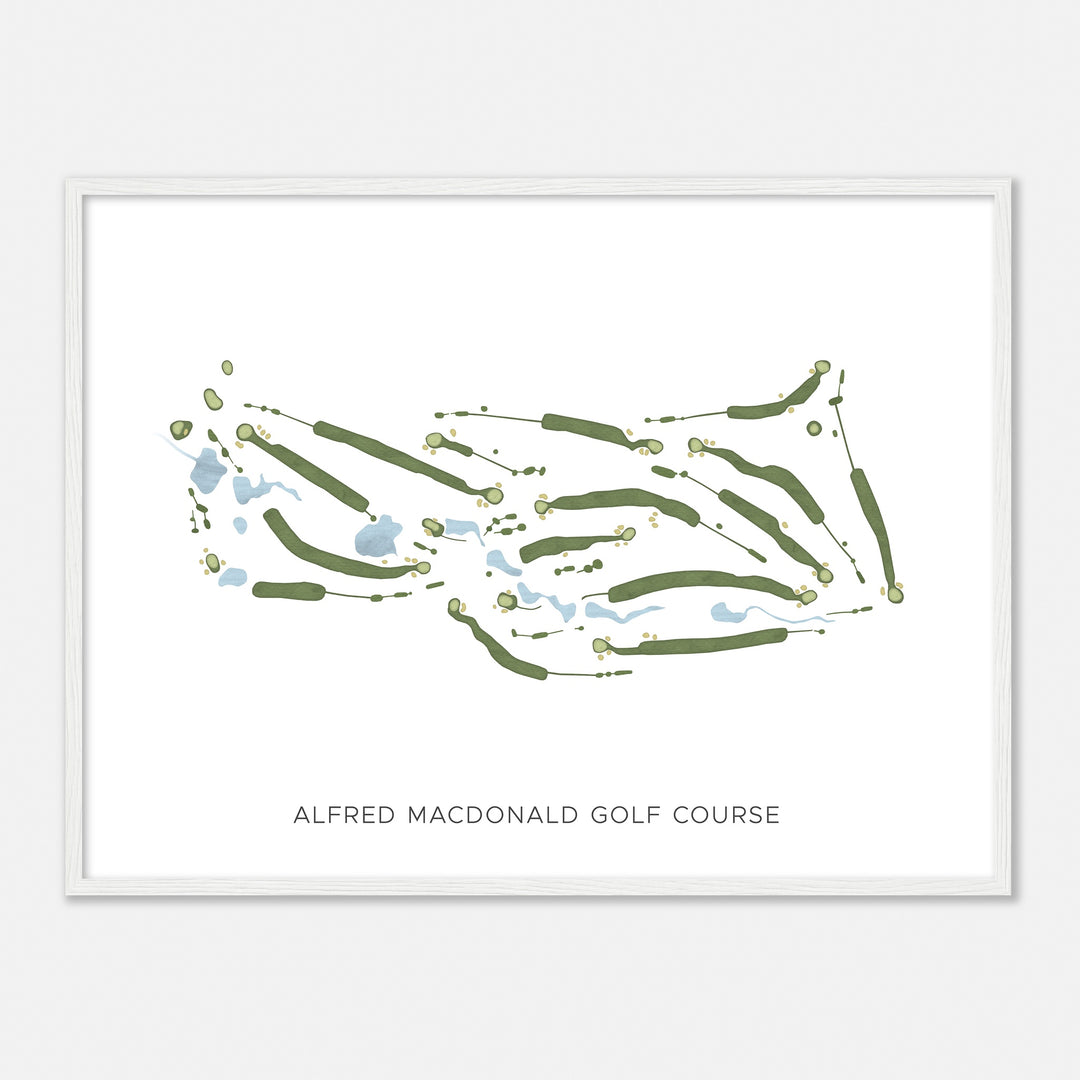 Print of Alfred Macdonald Golf Course Modern Map