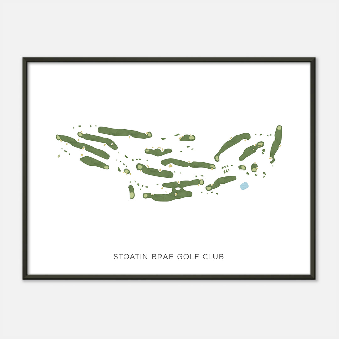Print of Stoatin Brae Golf Club Modern Map