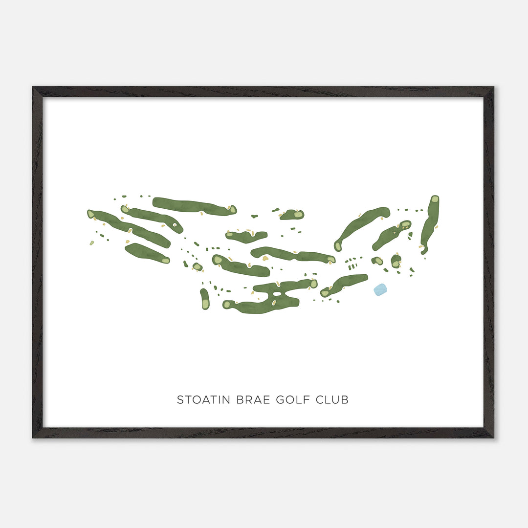 Print of Stoatin Brae Golf Club Modern Map