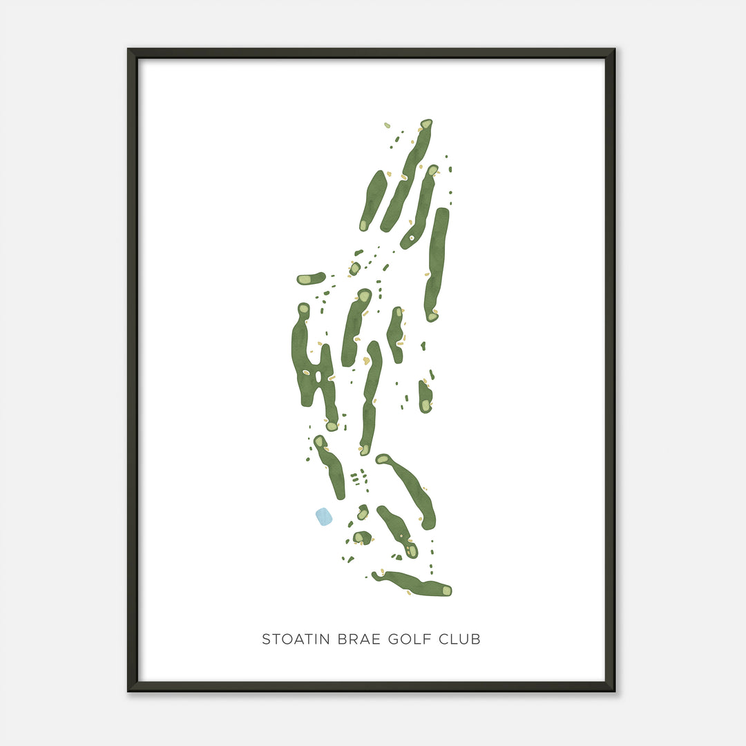Print of Stoatin Brae Golf Club Modern Map