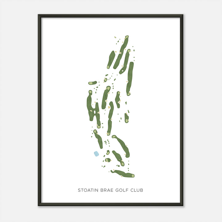 Print of Stoatin Brae Golf Club Modern Map