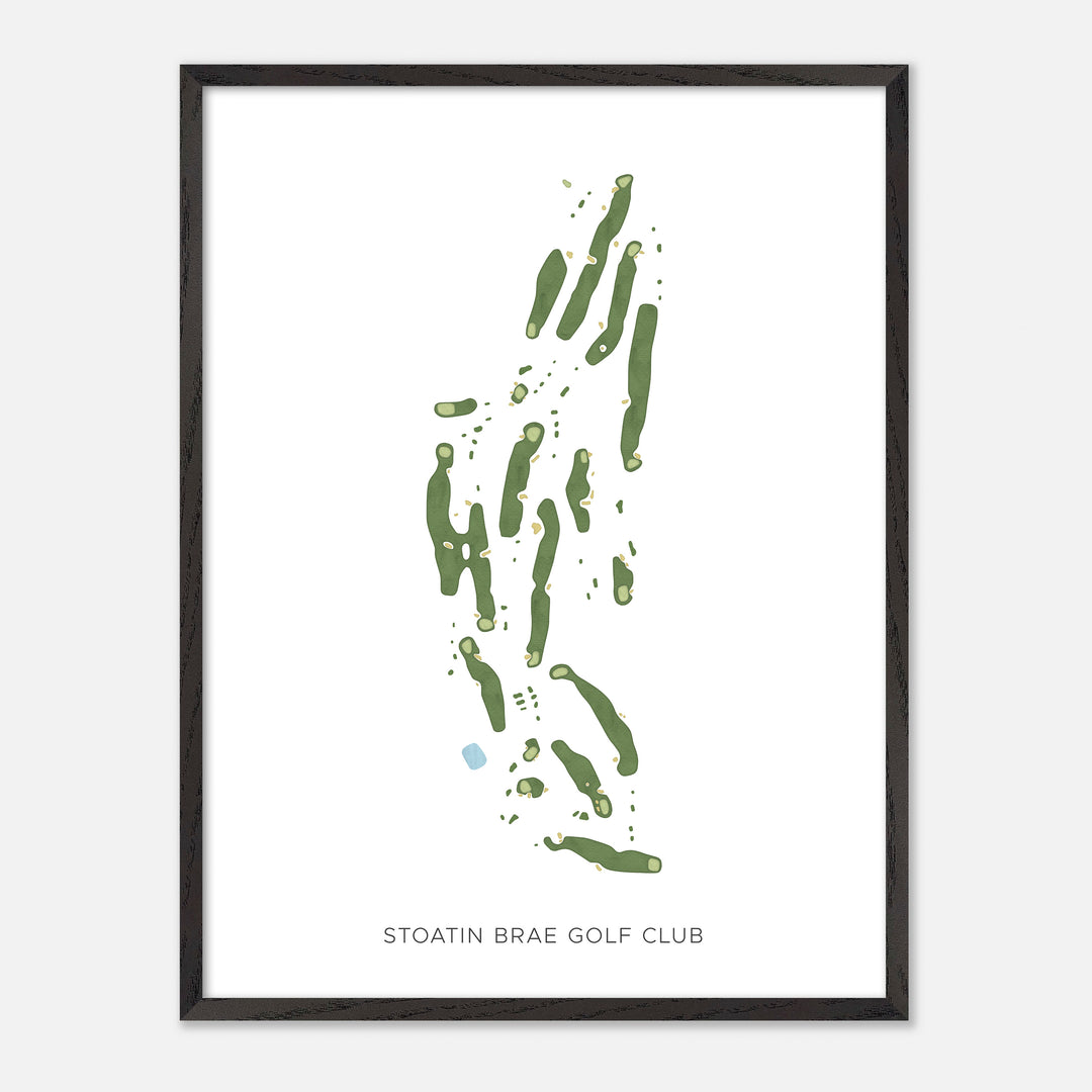 Print of Stoatin Brae Golf Club Modern Map