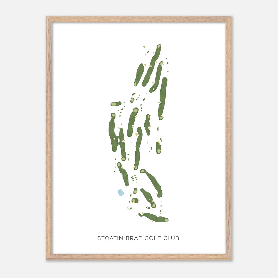 Print of Stoatin Brae Golf Club Modern Map