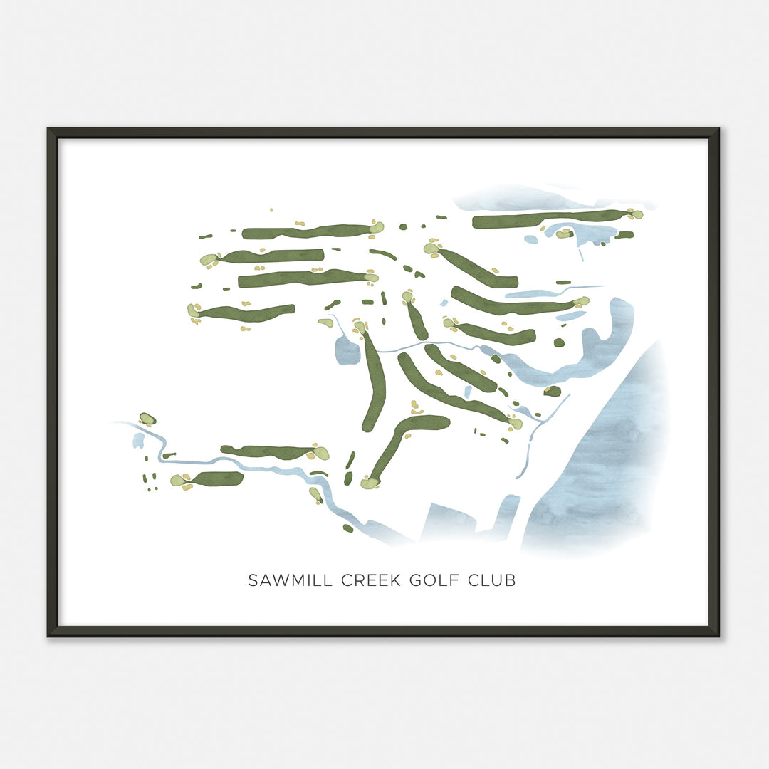 Print of Sawmill Creek Golf Club Modern Map