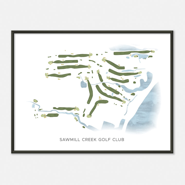 Print of Sawmill Creek Golf Club Modern Map