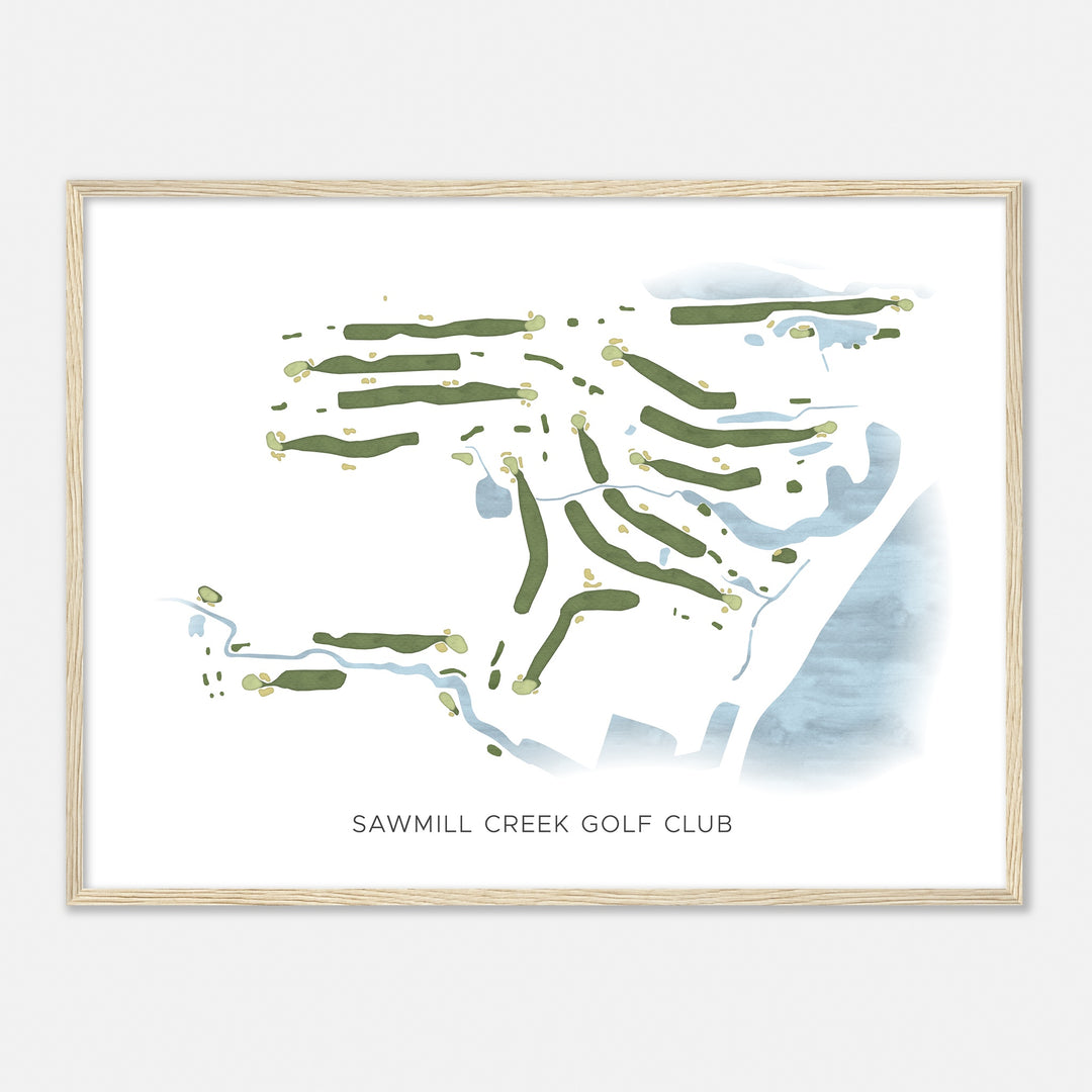 Print of Sawmill Creek Golf Club Modern Map