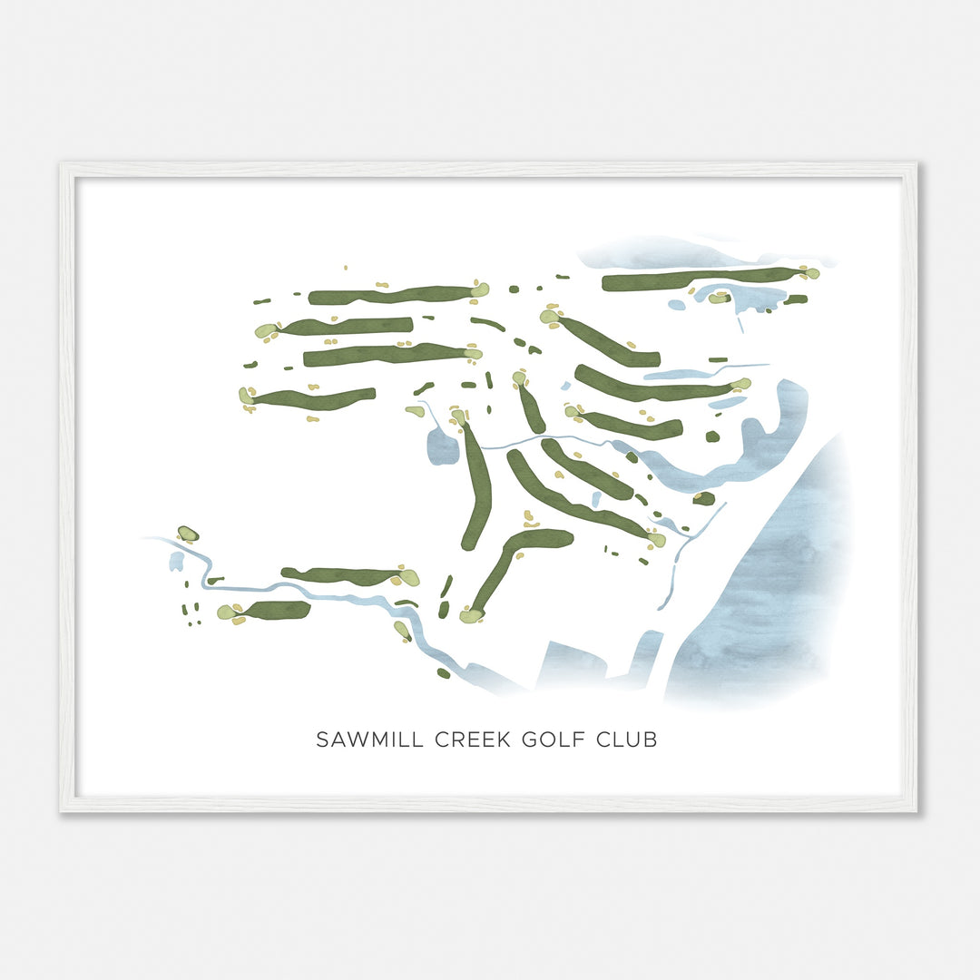 Print of Sawmill Creek Golf Club Modern Map