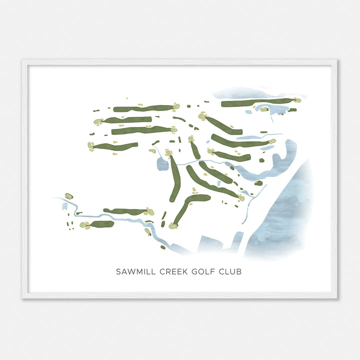 Print of Sawmill Creek Golf Club Modern Map
