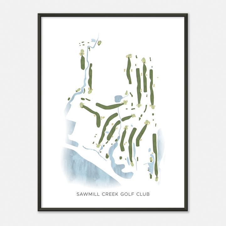 Print of Sawmill Creek Golf Club Modern Map